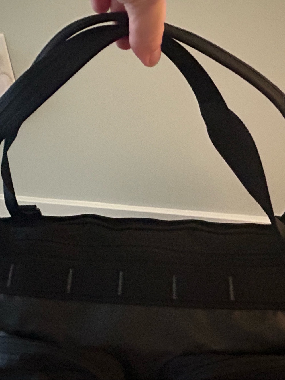Black Travel Bag with Dual Front Pockets - Picture 3 of 11